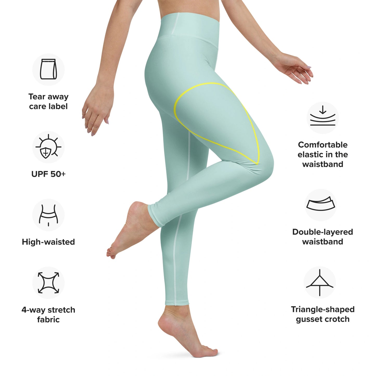 Goldsein Workout-Leggings "Drop" Koralle. Super elastisch und stylisch für neue Energie im Training.