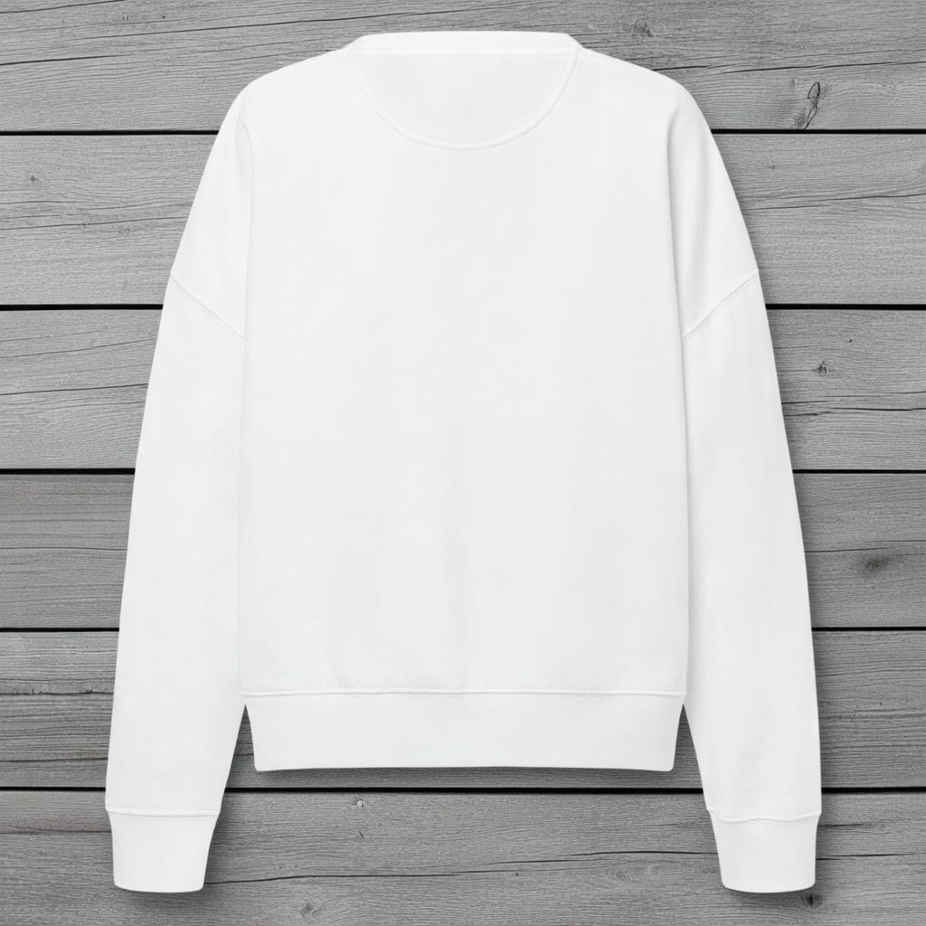 Damen Sweatshirt Bio Baumwolle liegend Ansicht Rücken
