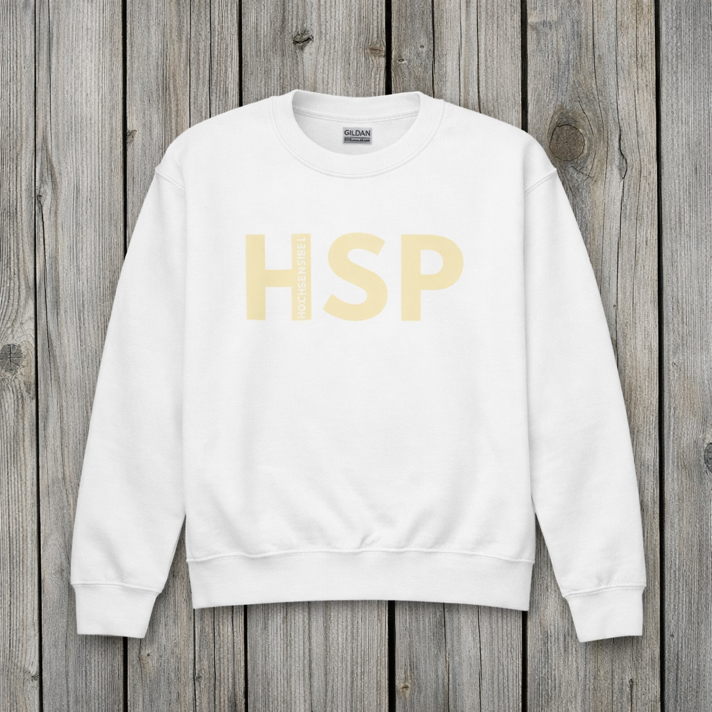 Kinder Sweatshirt weiss gelb Frontansicht hsp 
