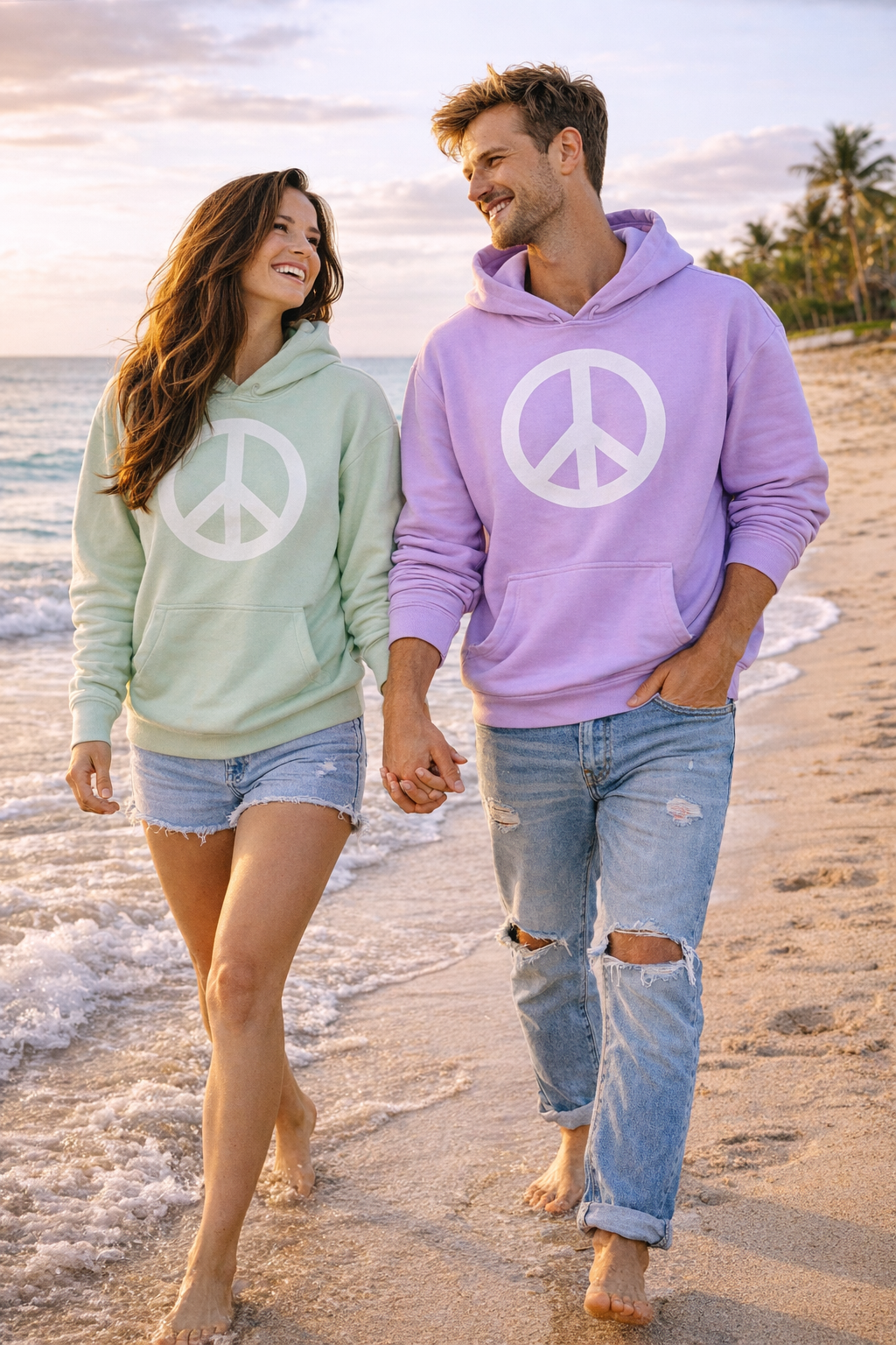 Hoodie Peace Mann Frau Goldsein 
