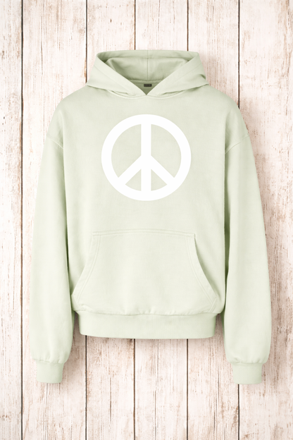 Hoodie Peace Frontal liegend mint