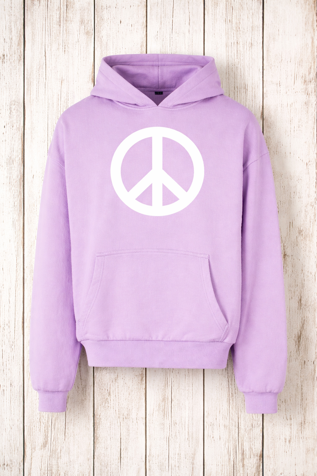 Hoodie Peace Frontal liegend lila
