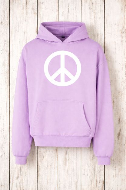 Hoodie Peace Frontal liegend lila