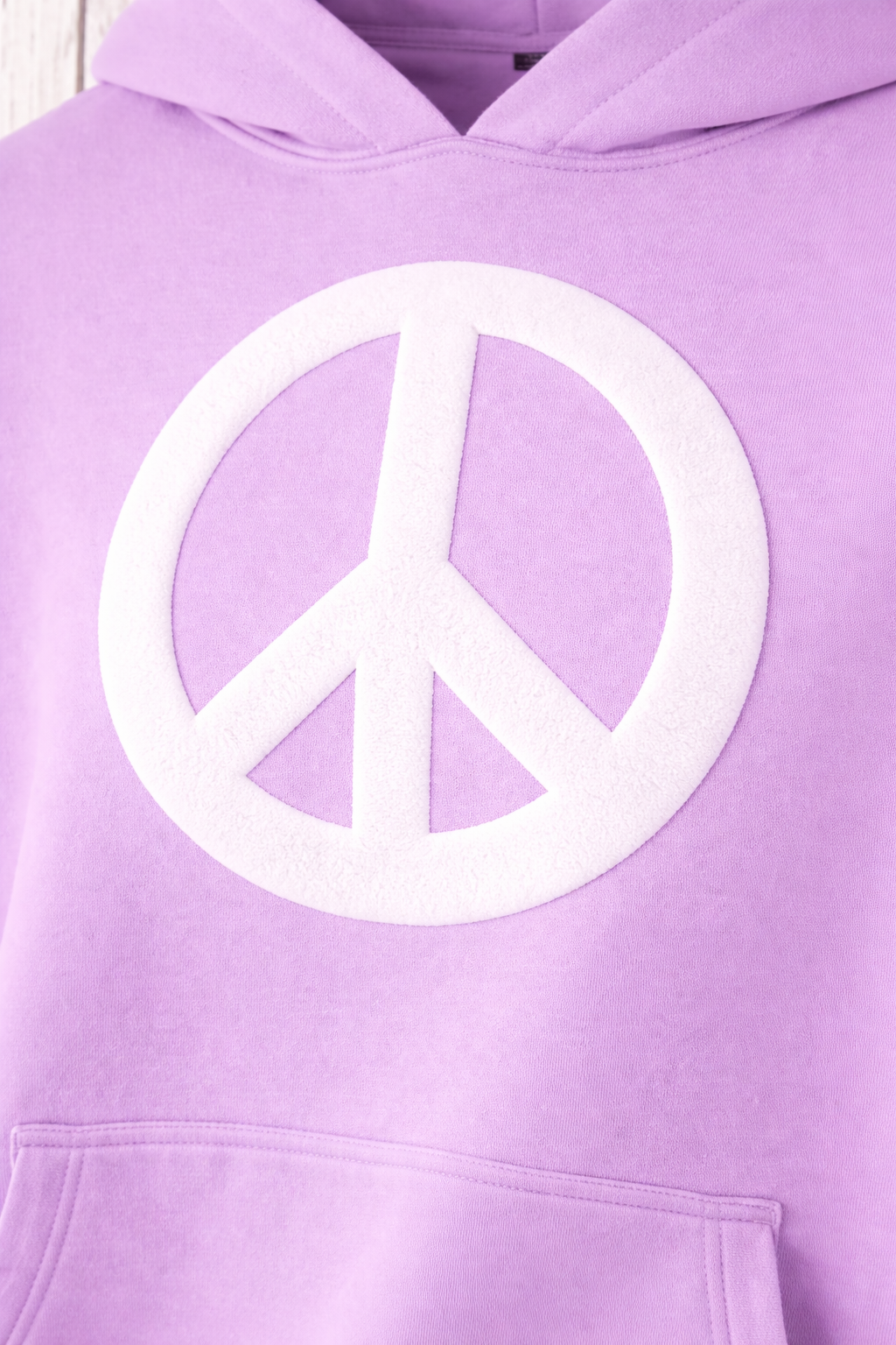 Hoodie Peace Flock- Print  GOLDSEIN