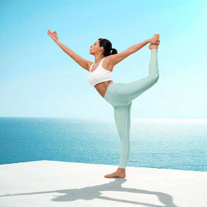 Elastische Workout-Leggings "Drop" von goldsein. Koralle, sehr stylisch.