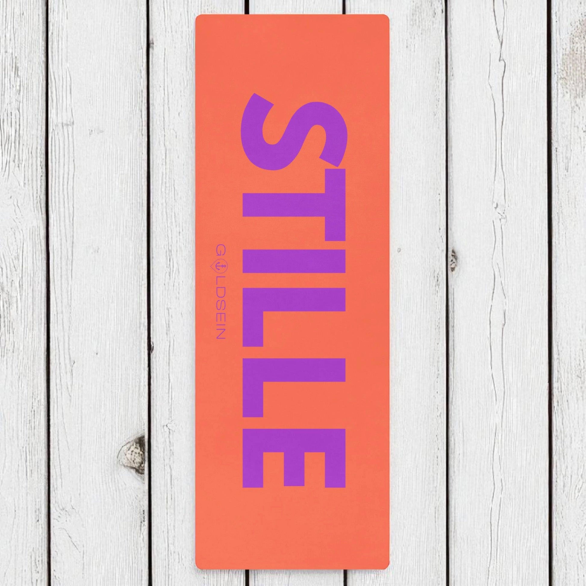 „Goldsein Yoga Matte Stille Coral Purple – angenehm, bequem und voller Ruhe.2