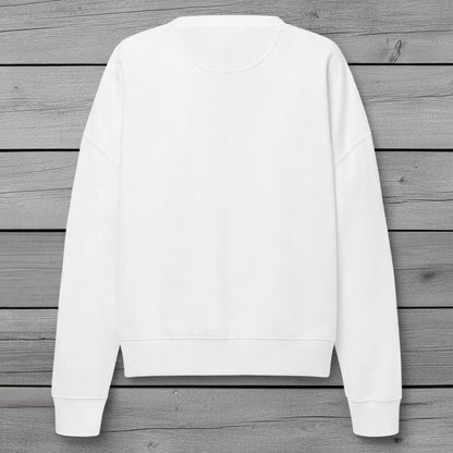 Damen Sweatshirt Bio Baumwolle Rundhals Ausschnitt und Ärmel Grey Peach minimalistisch