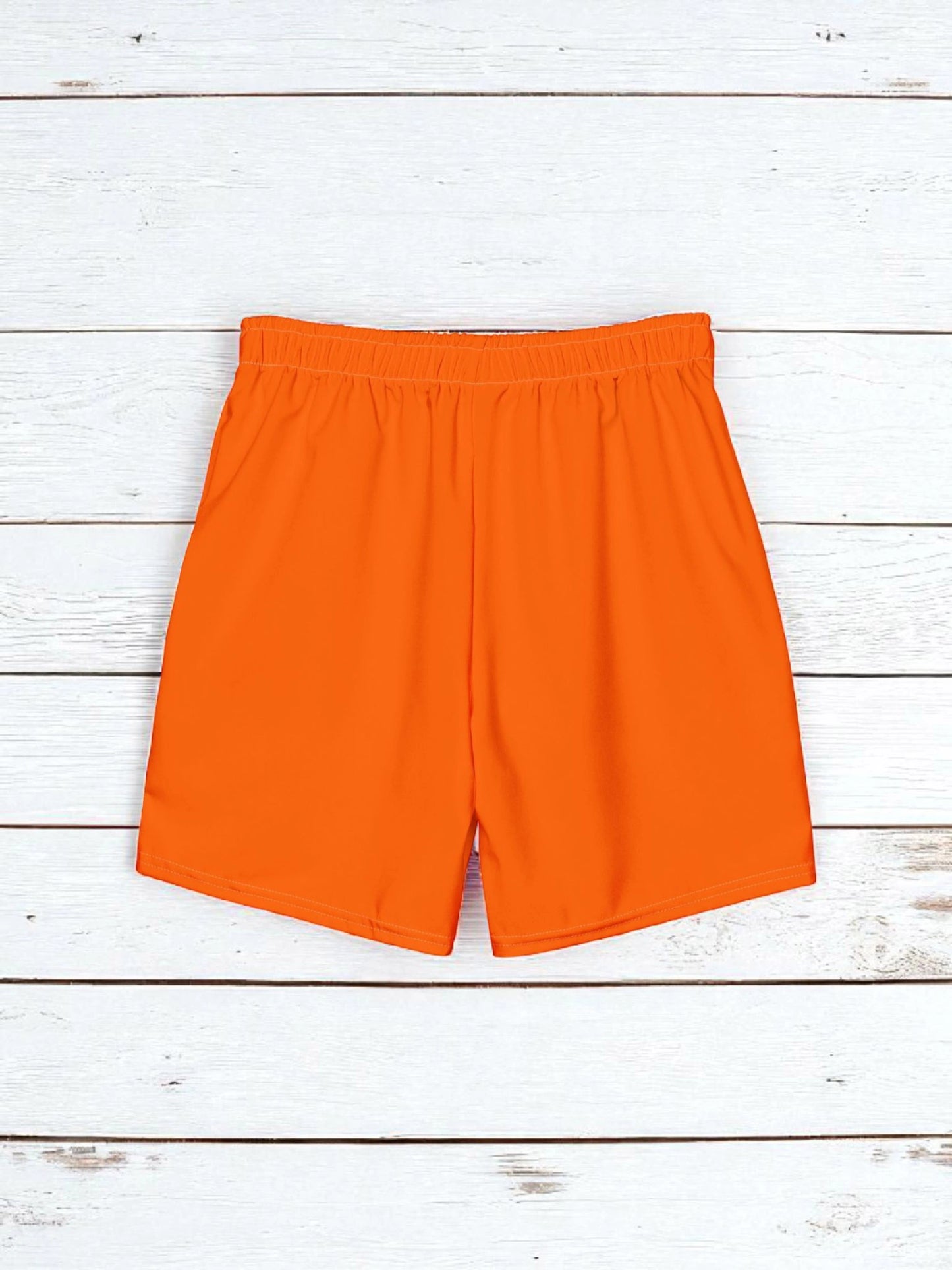 „Goldsein Beachshort Orange/Blau, Meer genießen, Sonne.“detail 1