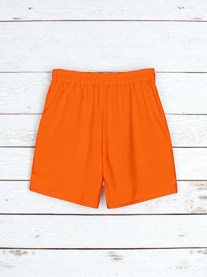 „Goldsein Beachshort Orange/Blau, Meer genießen, Sonne.“detail 1