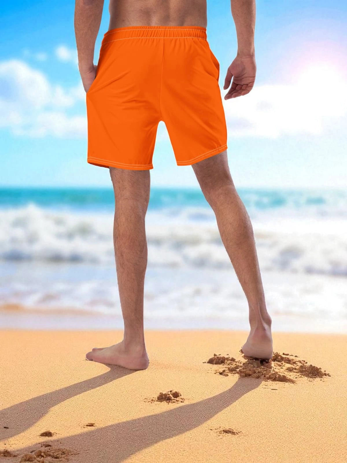 „Goldsein Beachshort Orange/Blau, Meer genießen, Sonne.“„Goldsein Beachshort Orange/Blau, Meer genießen, Sonne.“ 2