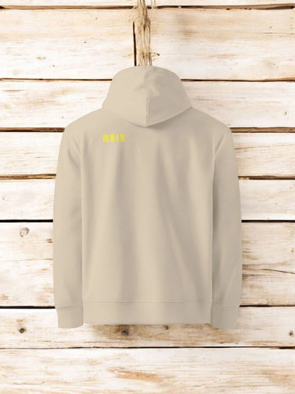 „Goldsein Herren-Hoodie ‚Moin‘ Sand/Gelb, bequemer Wohlfühl-Stil.“ detail 2