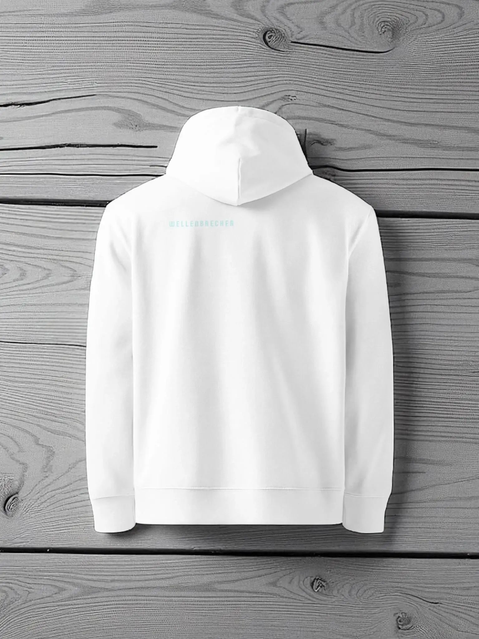 „Goldsein Herren-Hoodie ‚Wellenbrecher‘ Weiß/Blau, angenehm, Wohlfühl-Tragegefühl.“detail1