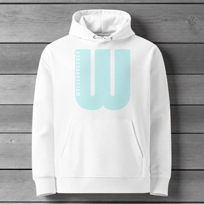 „Goldsein Herren-Hoodie ‚Wellenbrecher‘ Weiß/Blau, angenehm, Wohlfühl-Tragegefühl.“ detail