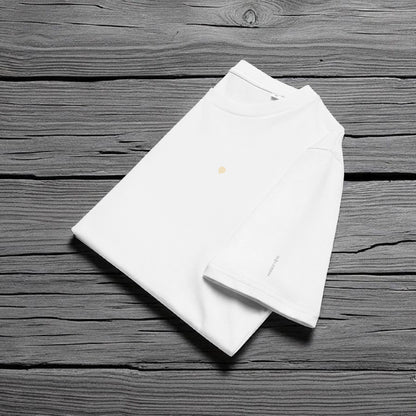 „Goldsein Herren Bio-Baumwoll T-Shirt ‚Peace‘ Weiß/Grau, sportlicher Stil.“detail