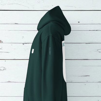 „Goldsein Oversize Herren-Hoodie ‚Unique‘ Forest/Weiß, angenehm, besonders, Wohlfühl-Tragegefühl.“detail2