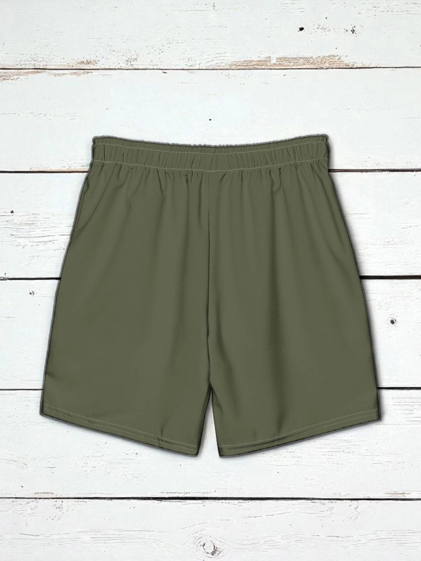 „Goldsein recycelte Herren-Swimshort ‚Ahoi‘ Grün/Gelb, Strand genießen, Sonne.“ detail1