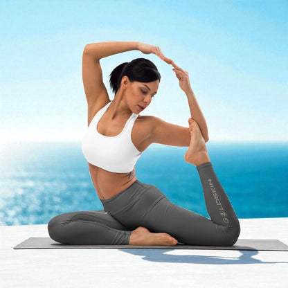 „Goldsein Yoga Leggings Drop Grey – formstabile Leggings mit super Tragegefühl in elegantem Grau.“ left 2