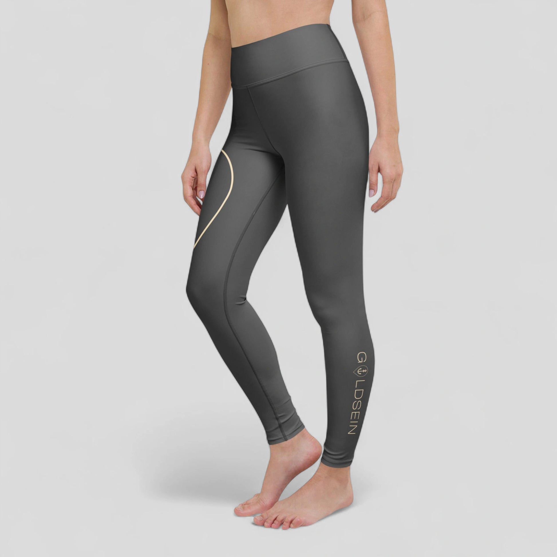 „Goldsein Yoga Leggings Drop Grey – formstabile Leggings mit super Tragegefühl in elegantem Grau.“ left 3